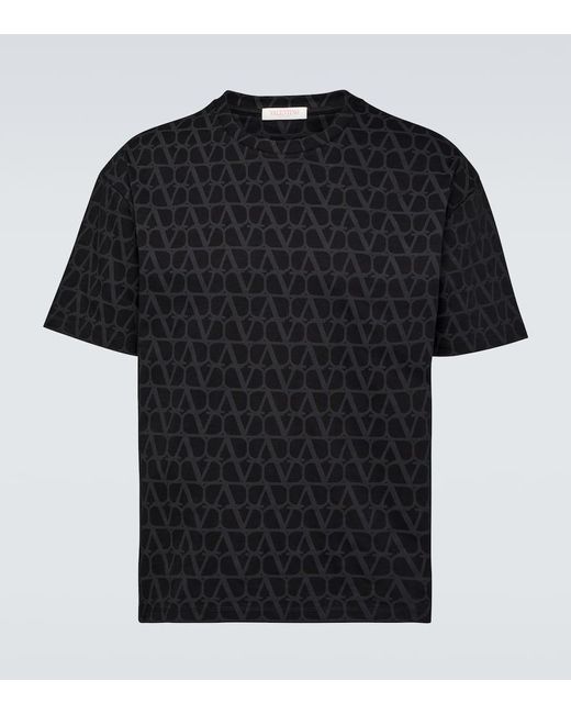 Valentino Black Toile Iconographe Cotton Jersey T-shirt for men