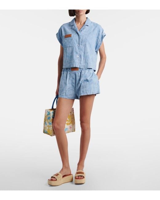Versace Natural Logo Raffia Platform Espadrille Slides