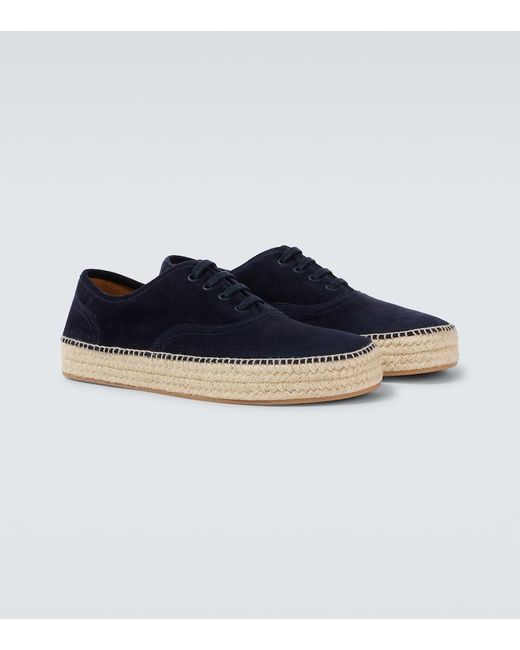 J.W. Anderson Blue Suede Espadrilles for men