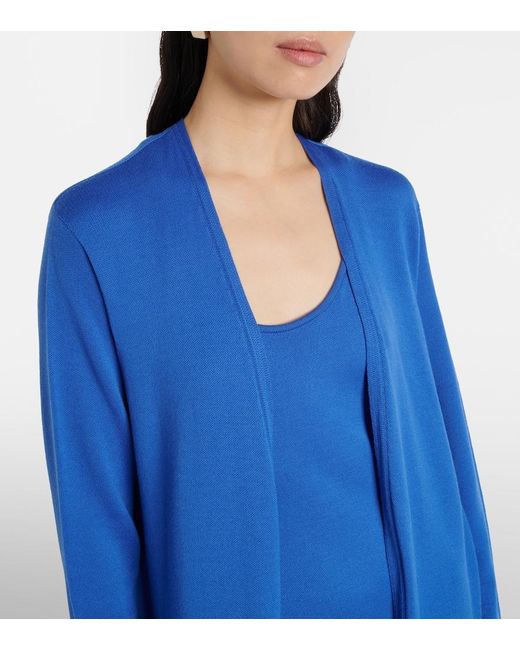 Tom Ford Blue Wool Pique Cardigan