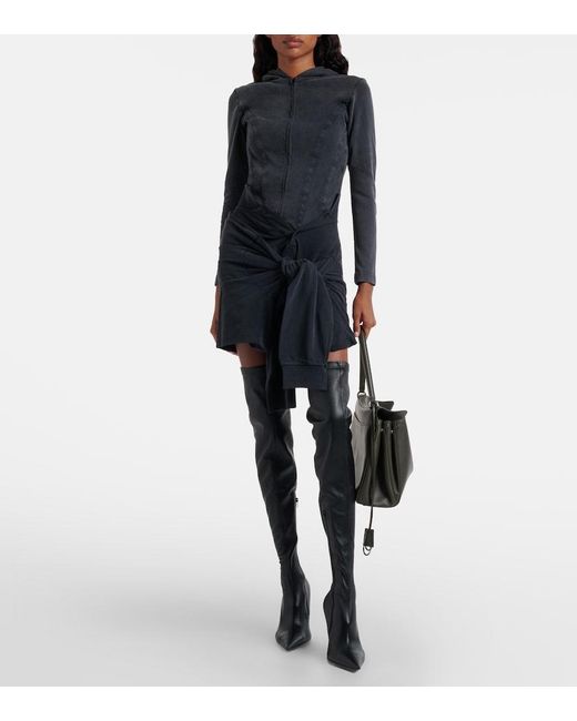 Balenciaga Gray Cotton Jersey Hoodie