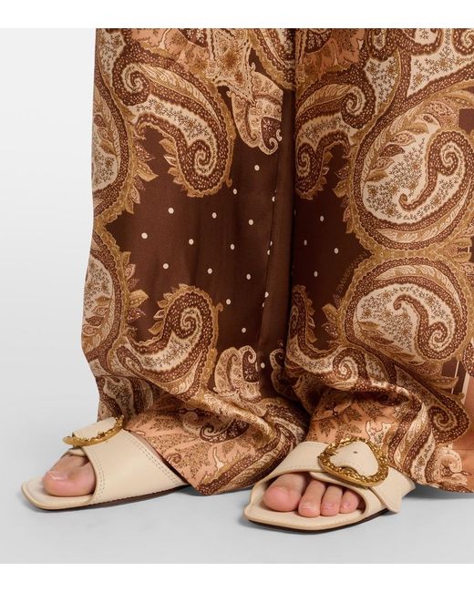 Zimmermann Natural Solena Leather Slides
