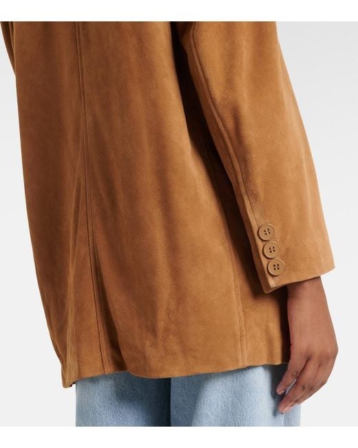 Nour Hammour Brown Voltia Suede Jacket