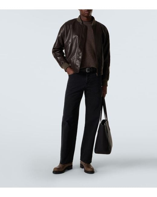 The Row Black Rossen Straight Jeans for men