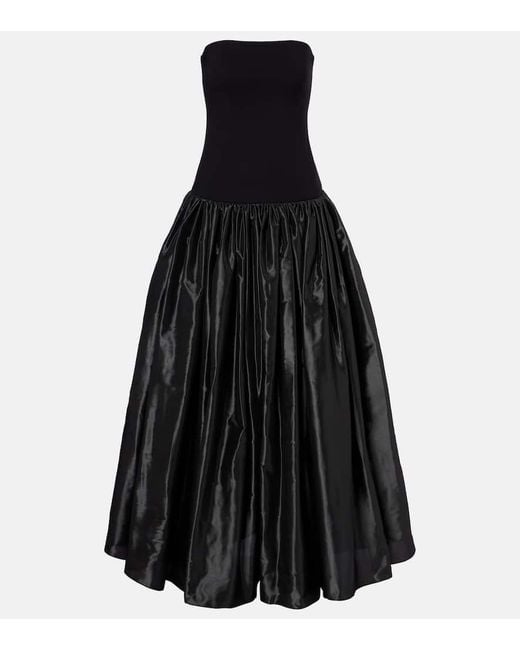 Coperni Black Taffeta Bustier Gown