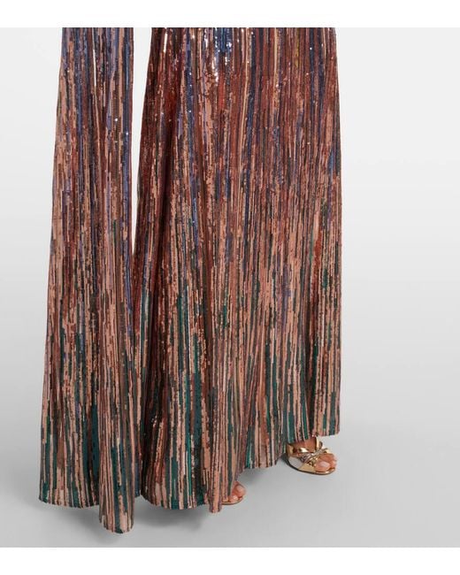 Elie Saab Brown Sequined Gown