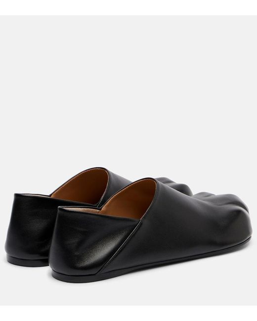J.W. Anderson Black Leather Slip-On Shoes