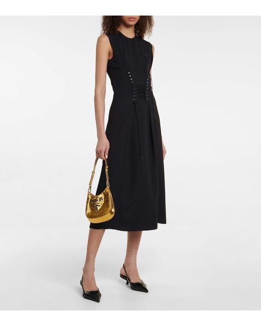 Prada Metallic Cleo Medium Sequined Shoulder Bag