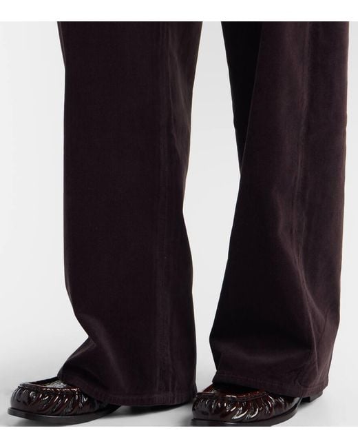 Citizens of Humanity Black Weite Hose Aurora Pulla Aus Baumwoll-Cord