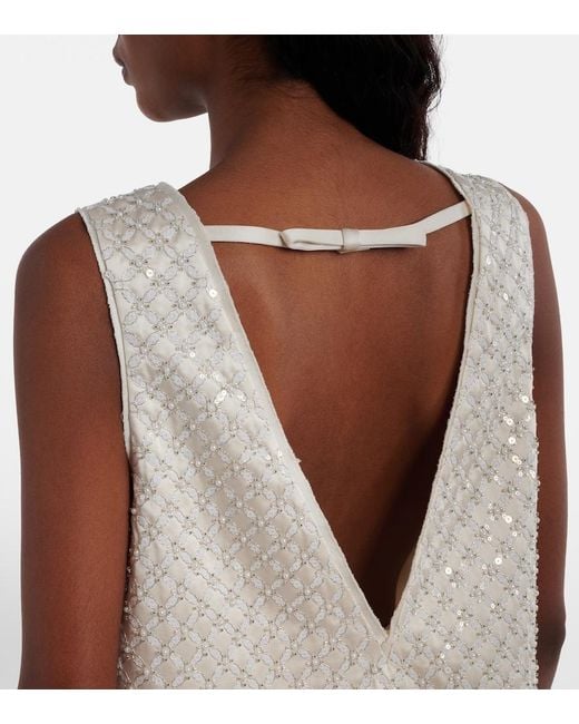 Dorothee Schumacher White Sparkling Statement Sequined Top
