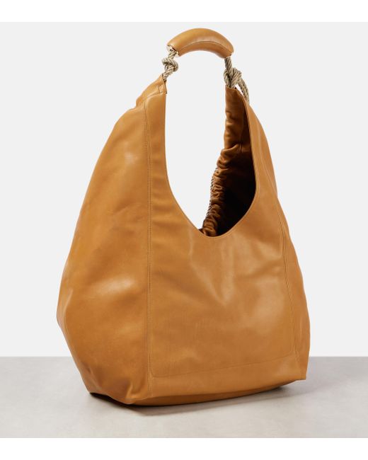 Loewe Brown Paula's Ibiza Squeeze Xl Leather Tote Bag