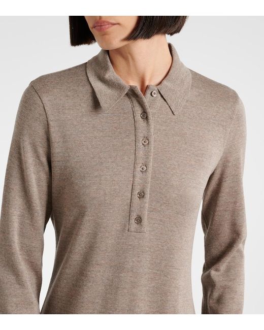 Ralph Lauren Natural Wool Jersey Polo Dress