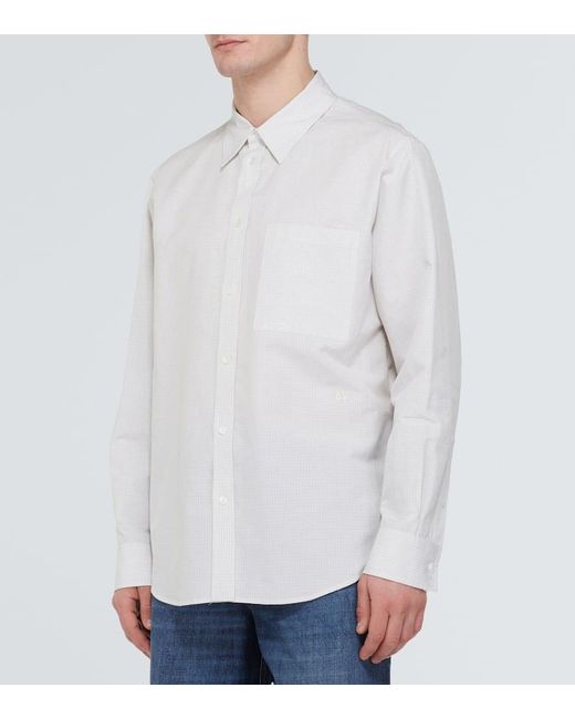 Bottega Veneta Hemd aus Baumwolle und Leinen in White für Herren