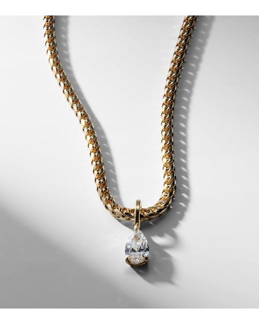Anita Ko White Franco 18Kt Chain Necklace With Diamond