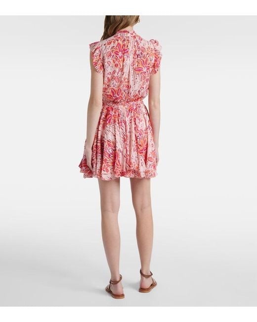 Poupette Red Callie Floral Minidress