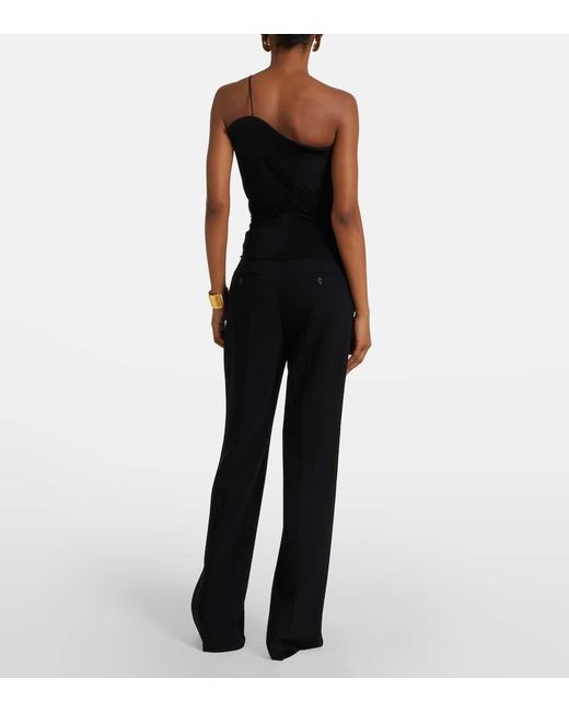 Christopher Esber Black Wave Coil Jersey Top