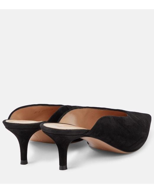 Gianvito Rossi Black Suede Mules