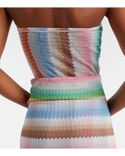 Missoni Green Zigzag Lame Beach Cover-Up