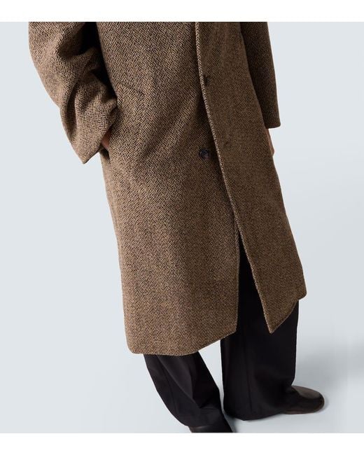 Lemaire Mantel Aus Woll-Tweed in Brown für Herren