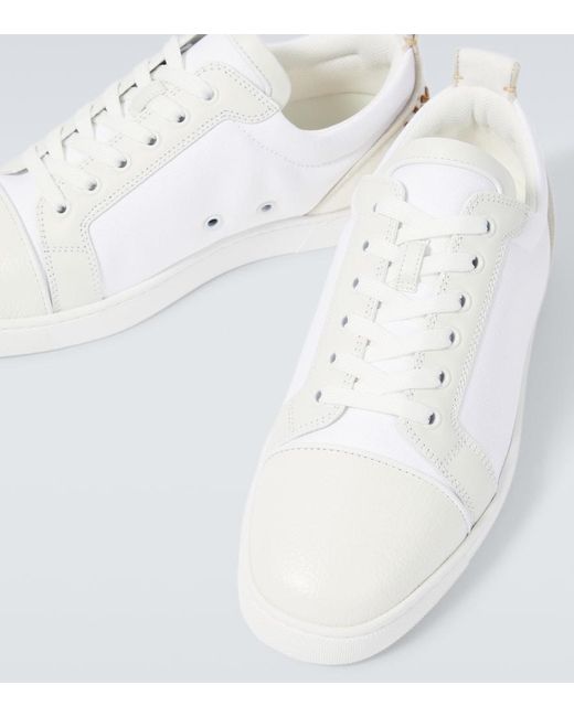 Christian Louboutin White Fun Louis Junior Leather Sneakers for men