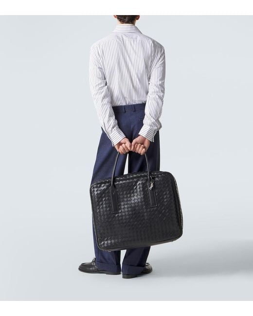 Bottega Veneta Aktentasche Getaway Large Aus Leder in Black für Herren