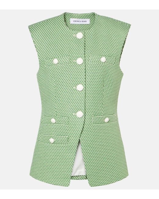 Chaleco Tamara Veronica Beard de color Green