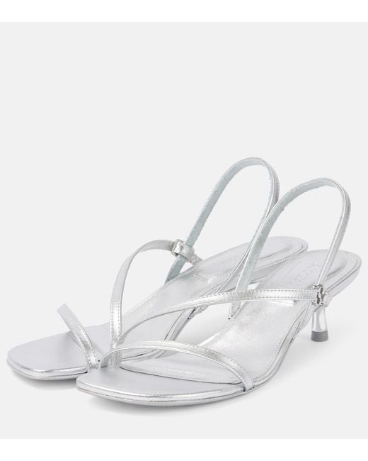 Jonathan Simkhai White Cedonia Leather Slingback Sandals