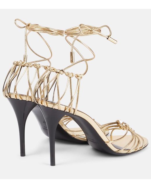 Saint Laurent Metallic 'Babylone' Sandals