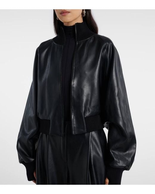 Bomber Cropped di Norma Kamali in Black