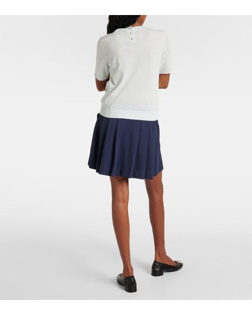 Jersey De Algodon Tory Burch de color White