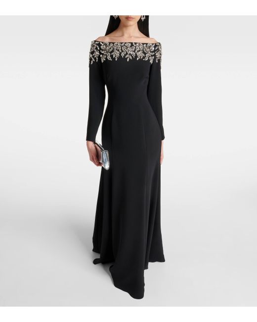 Robe longue Rosabel a perles Jenny Packham en coloris Black