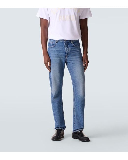 Givenchy Blue Couture Seam Straight Jeans for men