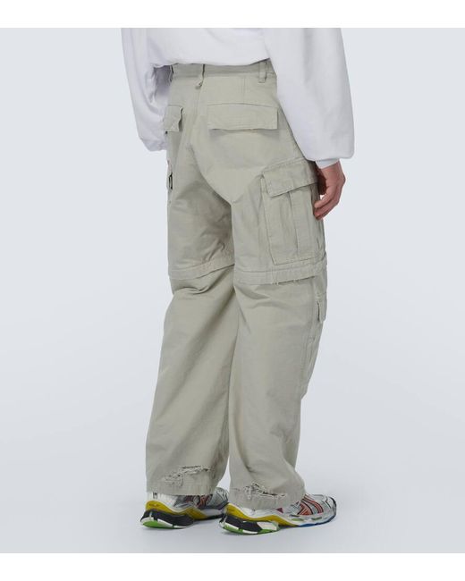 Pantalones cargo anchos de ripstop de algodon Balenciaga de hombre de color Natural