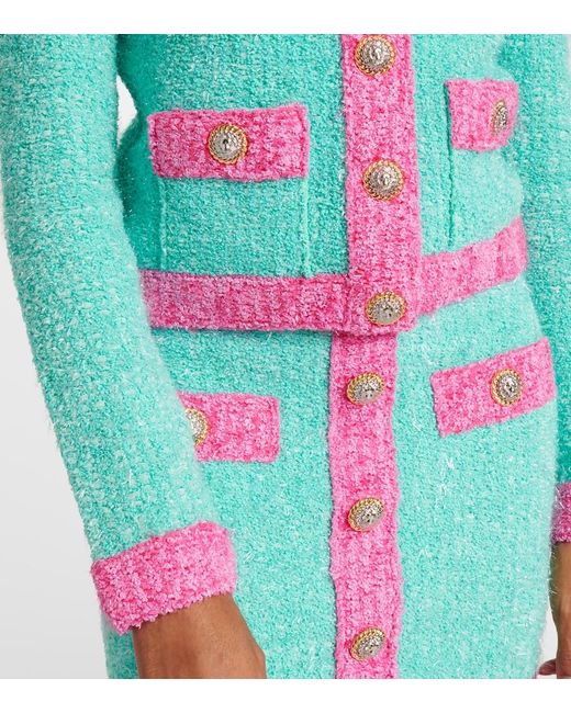 Balmain Green Knitted Blazer