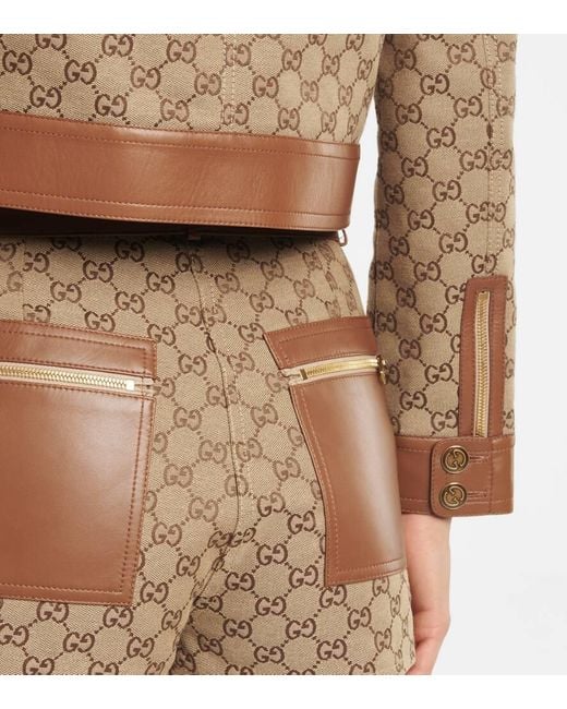 Gucci Multicolor GG Supreme Leather-trimmed Shorts