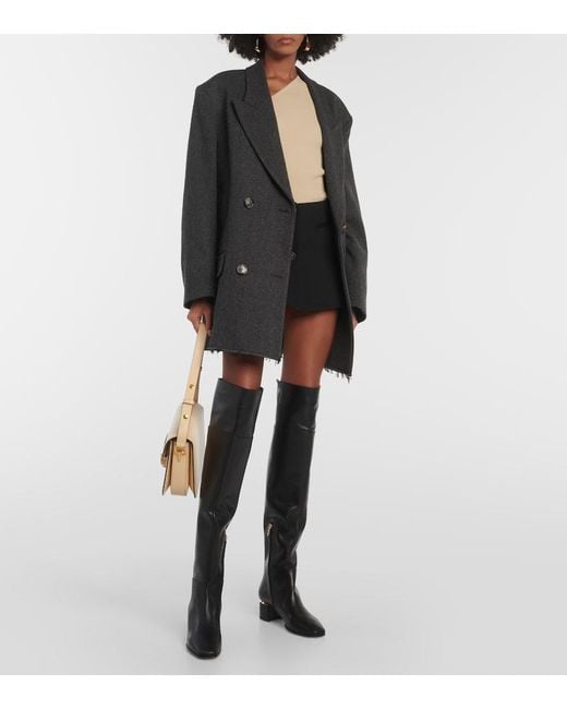 Jimmy Choo Black Loren 45Mm Knee-Length Boots