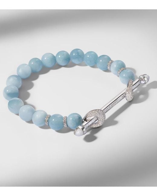 ANANYA Blue Chakra 18Kt Bracelet With Aquamarines And Diamonds