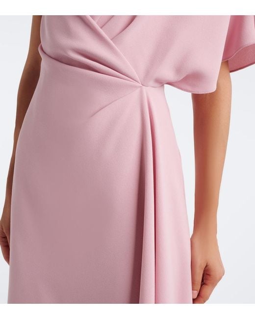 Roksanda Pink Elva Asymmetric Crepe Midi Dress