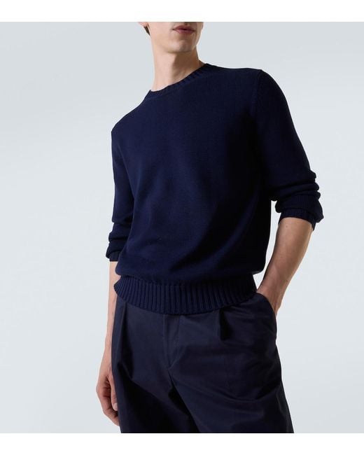 Saman Amel Pullover Gio Aus Baumwolle in Blue für Herren
