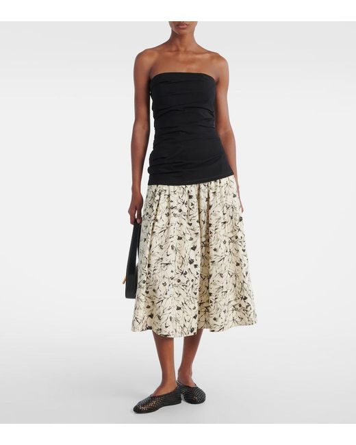 Proenza Schouler Natural Label Austin Cotton Poplin Midi Skirt