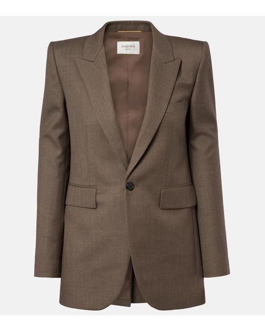 Saint Laurent Brown Wool Blazer