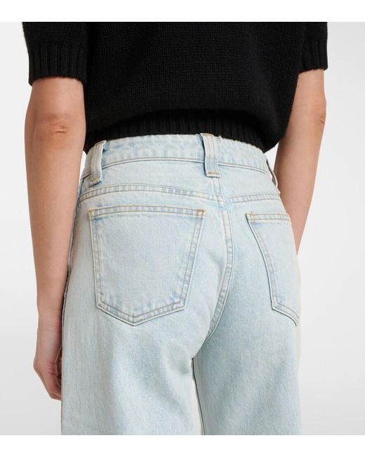 Khaite Blue Dane Wide-Leg Jeans