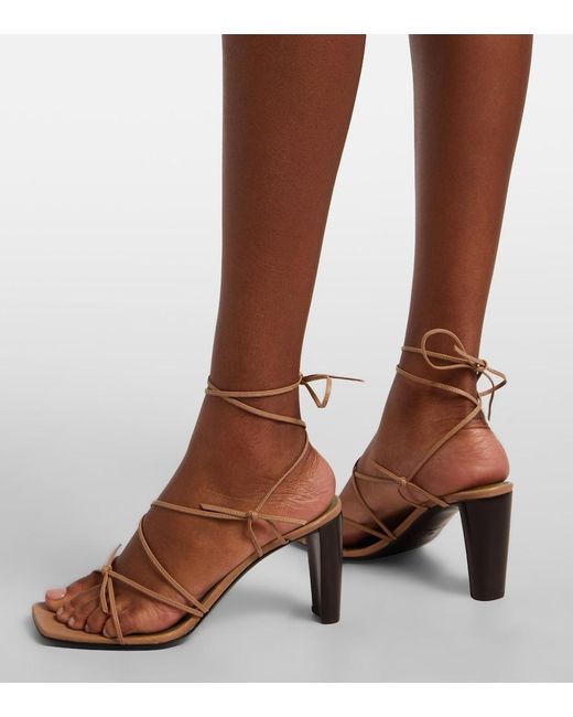 Lemaire Metallic Mignons Leather Sandals