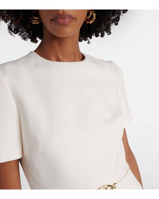 Valentino Natural Minikleid Vlogo Signature Aus Crepe Couture