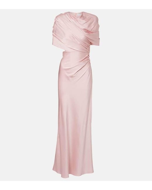 Stella McCartney Pink Robe Aus Satin