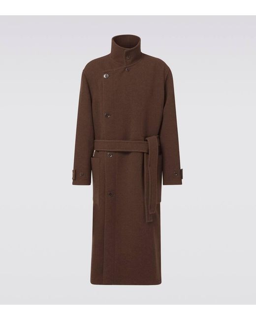 Lemaire Mantel Aus Wolle in Brown für Herren