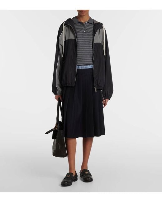Miu Miu Black Oversize-Trainingsjacke