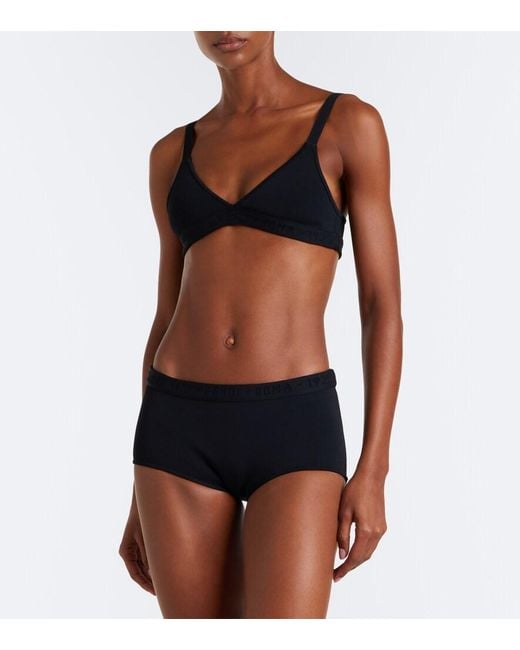 Bralette Triangular Con Logo Fendi de color Black