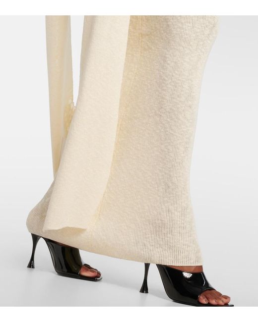 Magda Butrym White Scarf-Detail Linen And Cotton Maxi Dress