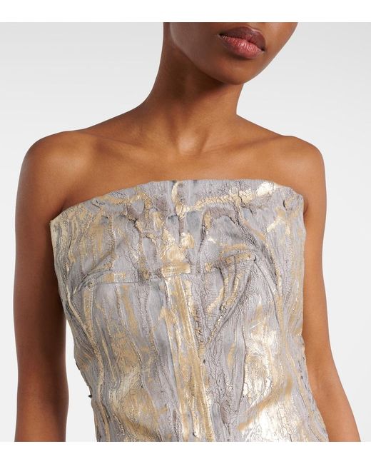 Rick Owens Gray Denim Bustier
